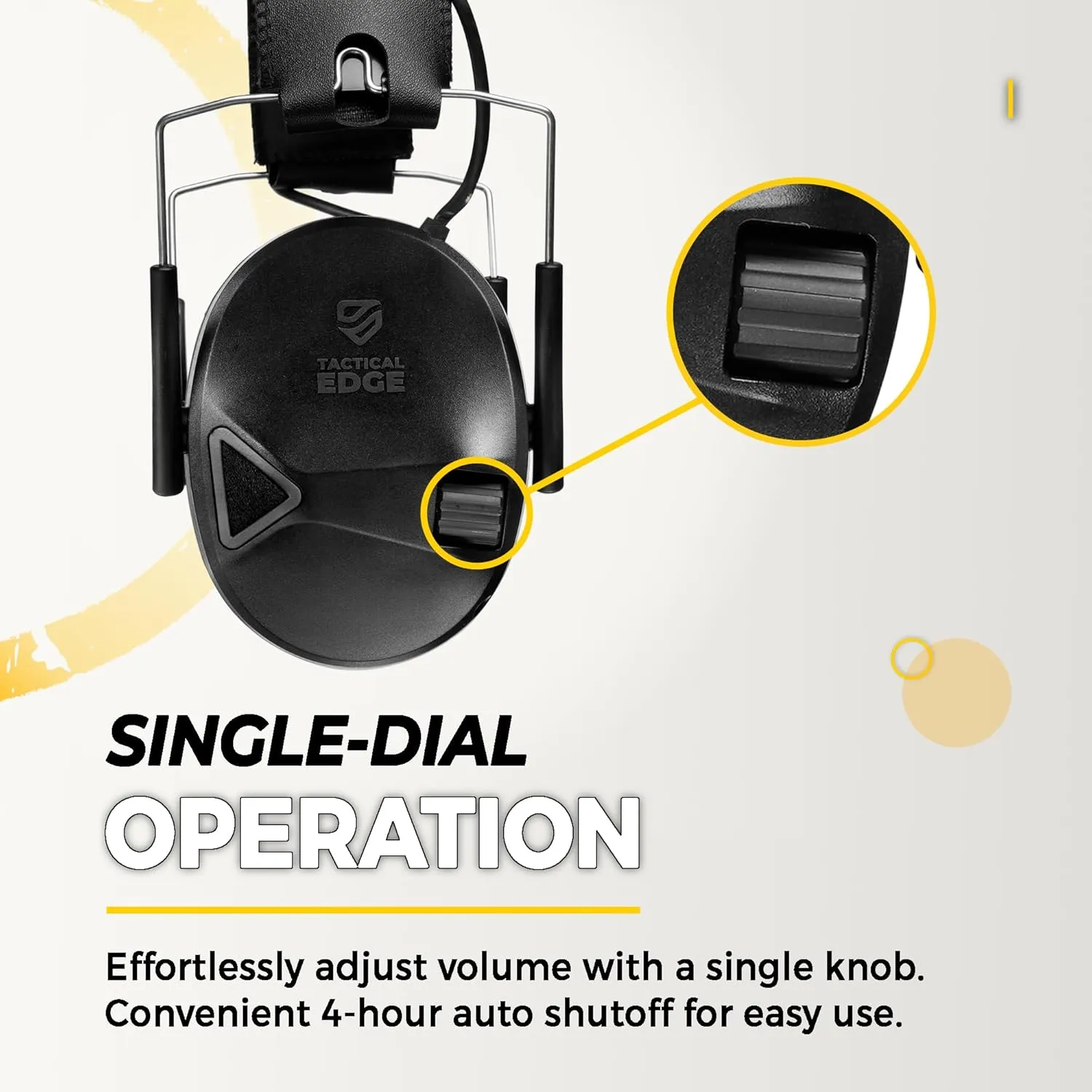 TradeSmart TacticalEdge NRR 24 Electronic Earmuffs – Active Shooting Ear Protection with 5x Amplification & Slim Design