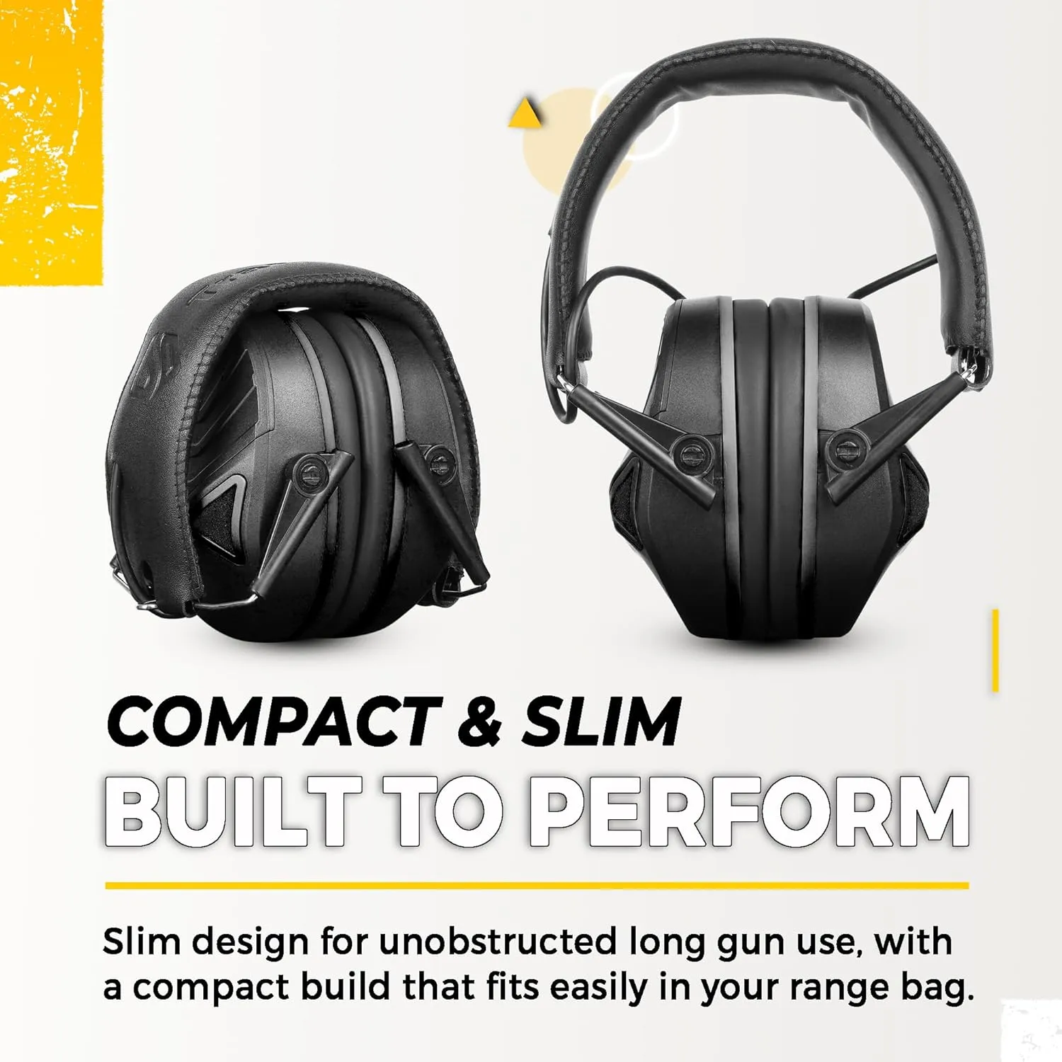 TradeSmart TacticalEdge NRR 24 Electronic Earmuffs – Active Shooting Ear Protection with 5x Amplification & Slim Design