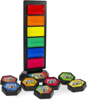Trainers Warehouse Who's First? v3 Wireless Game 6 Buzzer System | Foster Gameshow Excitement in The Classroom - Includes Light Tower & USB Port & Randomizer