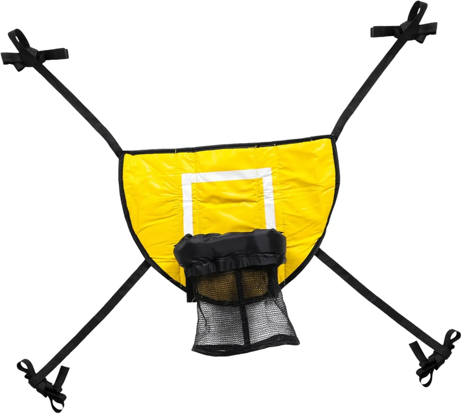 Trampoline Basketball Hoop Attachment Outdoor/Indoor Easy Setup Safe for Boys and Girls Yellow