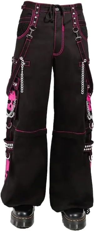 Tripp Super Skull Pants [Black/Pink] (US, Alpha, Large, Regular, Regular, Black and Pink)
