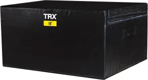 TRX Soft Plyo Box Stackable Non Slip Gym Workout Fitness Equipment for Plyometric Exercises, Agility Training, and Speed Drills, Black