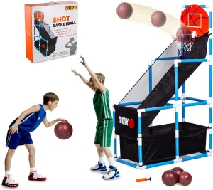Tuko Toddler Basketball Hoop Arcade Board Game Toy - Kids Toys Outdoor/Indoor Basketball Shooting Training System with Basketball for 3  Years Old Boy Gift (2024Edition)