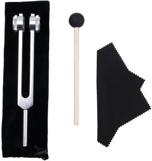 Tuning Fork, 128 Hz Tuning Fork Weights Aluminum Clinical Grade Nerve/Sensory with Silicone Hammer and Cleaning Cloth - Packaged in Soft Storage Bag - Non-Magnetic Aluminum Alloy