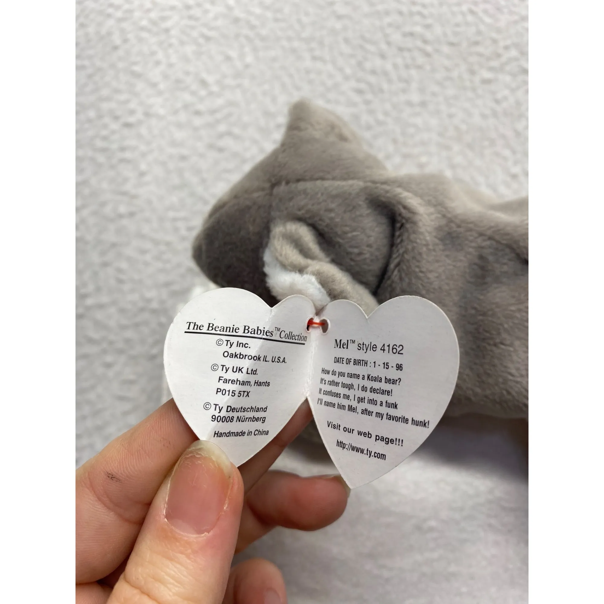 Ty Beanie Baby Mel The Koala Original Beanie Baby and McDonalds Mini #7391