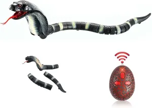 Ufurty Detachable Remote Control Cobra Snake 17" Long Rechargeable Simulation RC Snake Toy for Kids Children