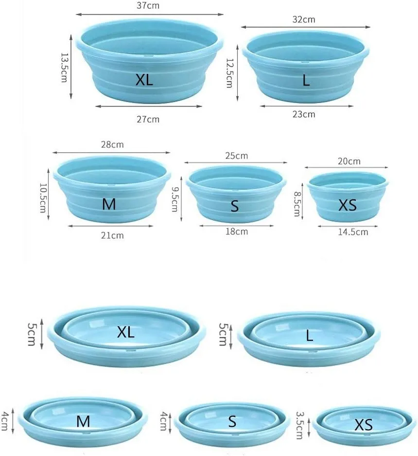 Ulalaza Collapsible Wash Basin with Hanging Hole Lightweight Folding Basin for Home Kitchen Outdoor Camping