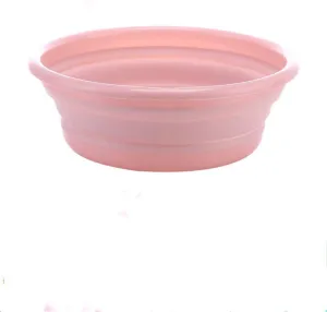 Ulalaza Collapsible Wash Basin with Hanging Hole Lightweight Folding Basin for Home Kitchen Outdoor Camping