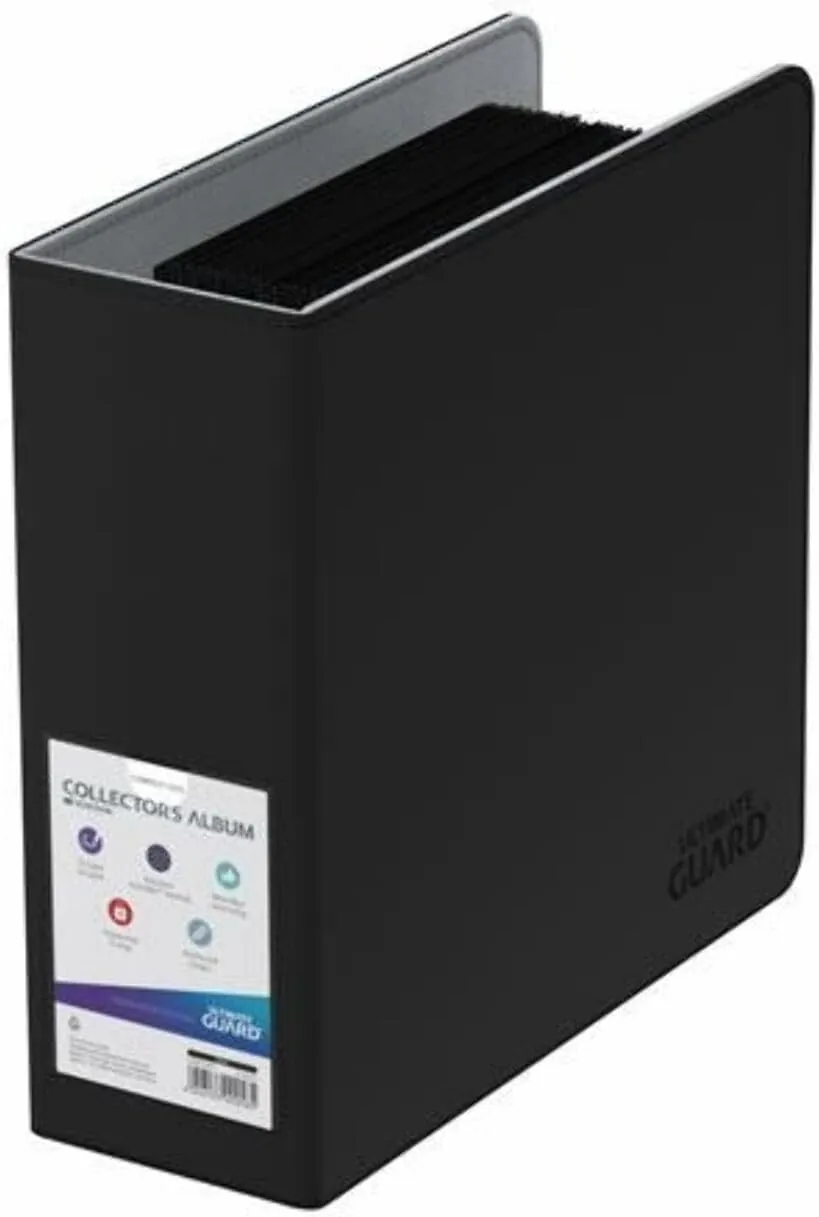 Ultimate Guard Collector's Album Compact | Trading Card Collection Binder with Black Xenoskin Cover & Reinforced 3 Heavy Duty D-Ring | Perfect for TCG Sleeves | Holder Album
