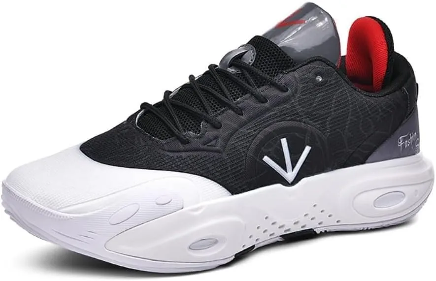 Unisex Basketball Shoes with a Mid Top Lightweight Fashionable Non Slip Breathable Sports Boots