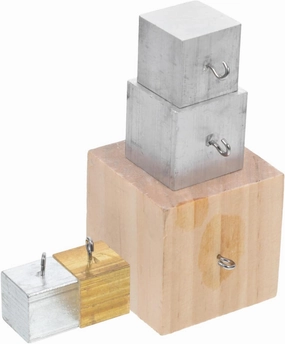 Unomor 5PCS Density Cube Set with Hook for Educational Physics Experiments Cubes for Students Science Supplies