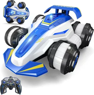 Upgraded Remote Control Car 360° Spins RC Car 2- in-1 Anti-Gravity RC Racer Wheelie Drift Stunt Car with Lights&Music Birthday Gifts Toys for 6 7 8 9 10 11 12 Year Old Boys