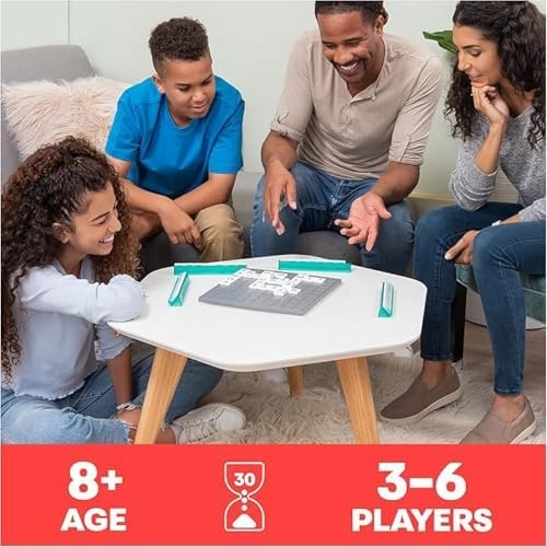 Upwords, The Game of Quick Stacking & Word Hacking with Stackable Letter Tiles, 2022 Edition | Word Games | Board Games for Kids 8-12 | Family Games for Ages 8 