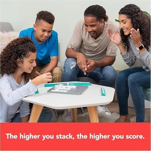 Upwords, The Game of Quick Stacking & Word Hacking with Stackable Letter Tiles, 2022 Edition | Word Games | Board Games for Kids 8-12 | Family Games for Ages 8 