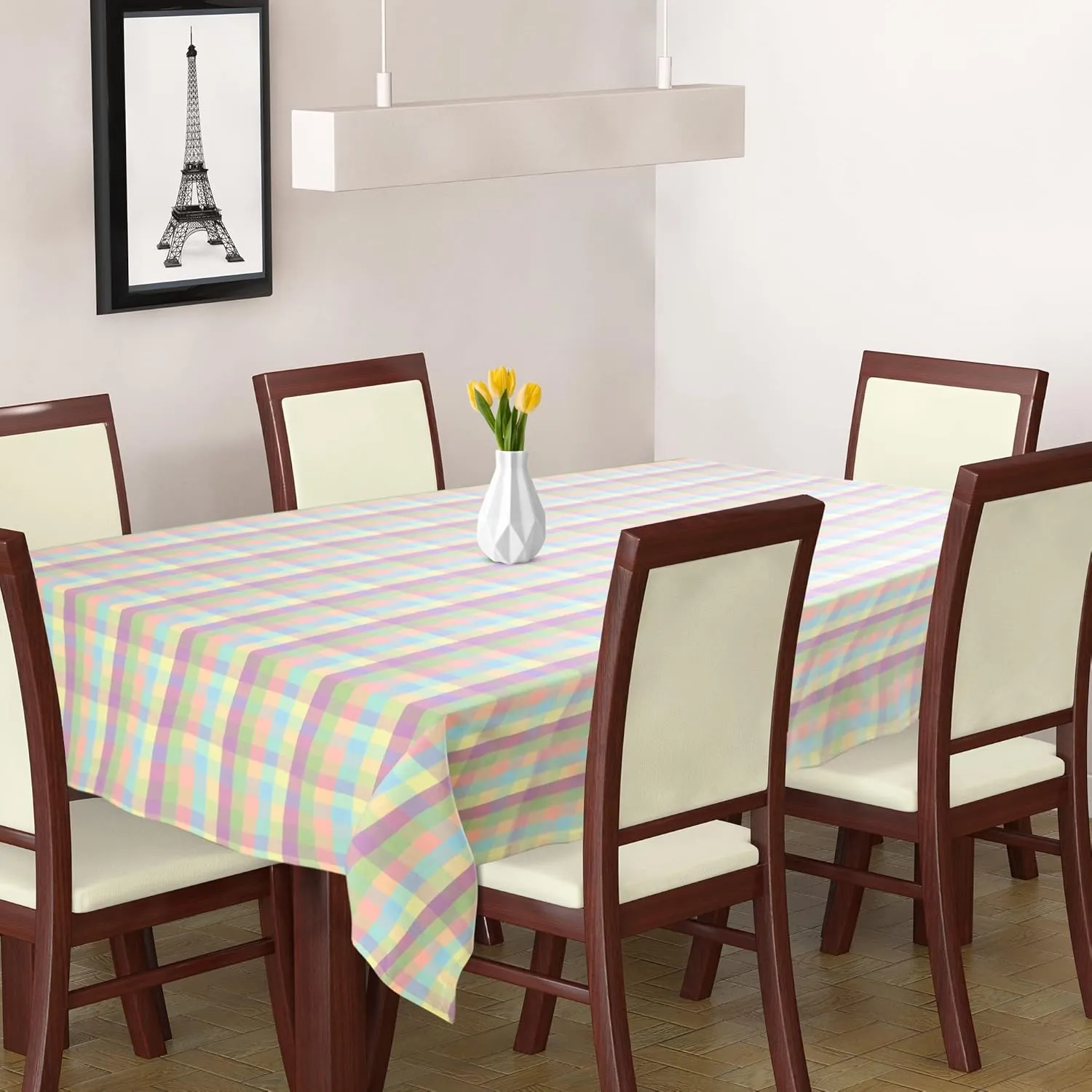 Urban Villa Easter Tablecloth Buffalo Check Table Cloth Tabletop Cover Kitchen Dining Tablecloth 100% Cotton Great Parties Wedding Holiday Dinner Easter Rectangle 60X102 Inches 8-10 Seats Table Cloth