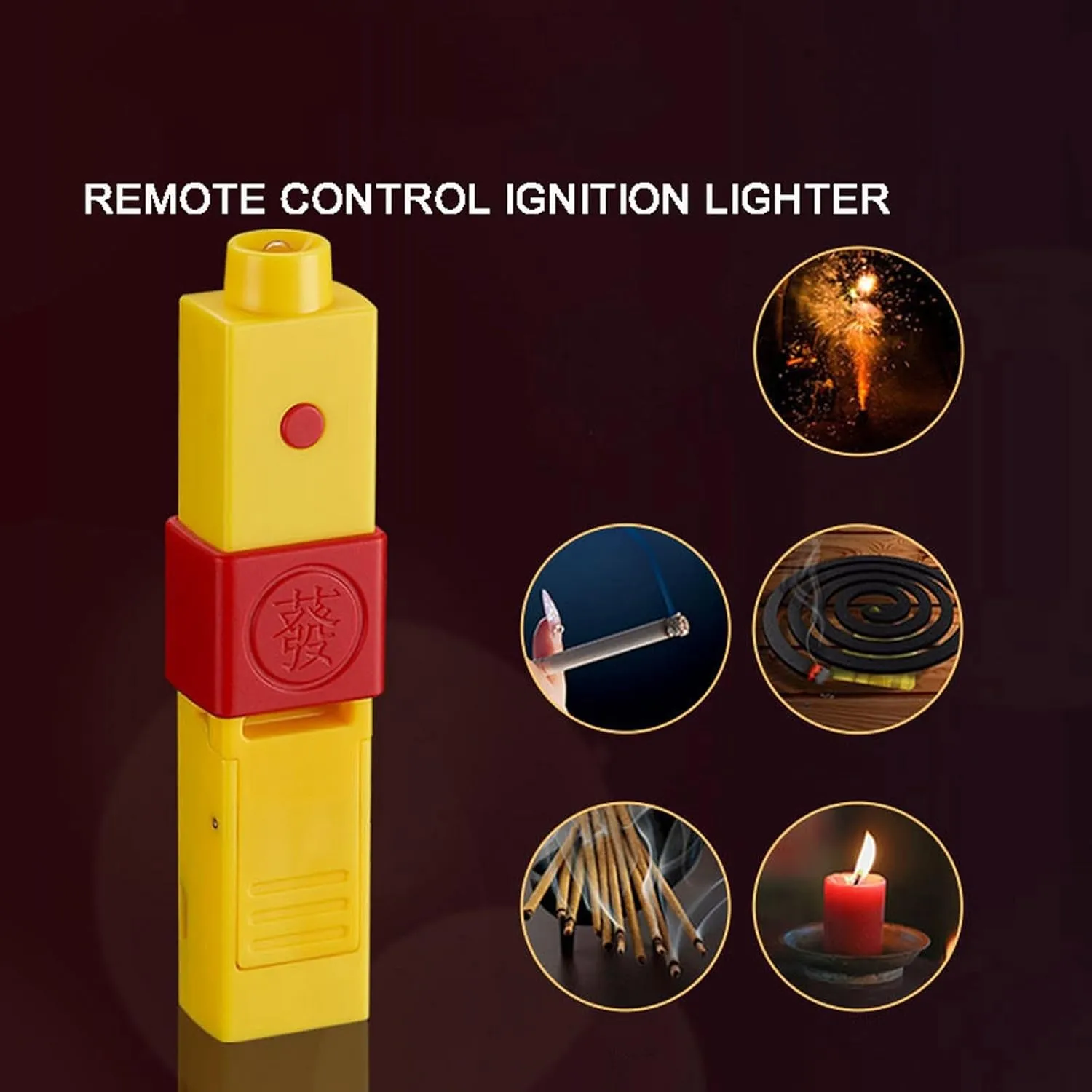 USB Charging Remote Control Ignition Lighter, Electric Lighter with Remote Control USB Rechargeable, 10M Effective Distance, for Candle Firework Outdoor Camping, (2)