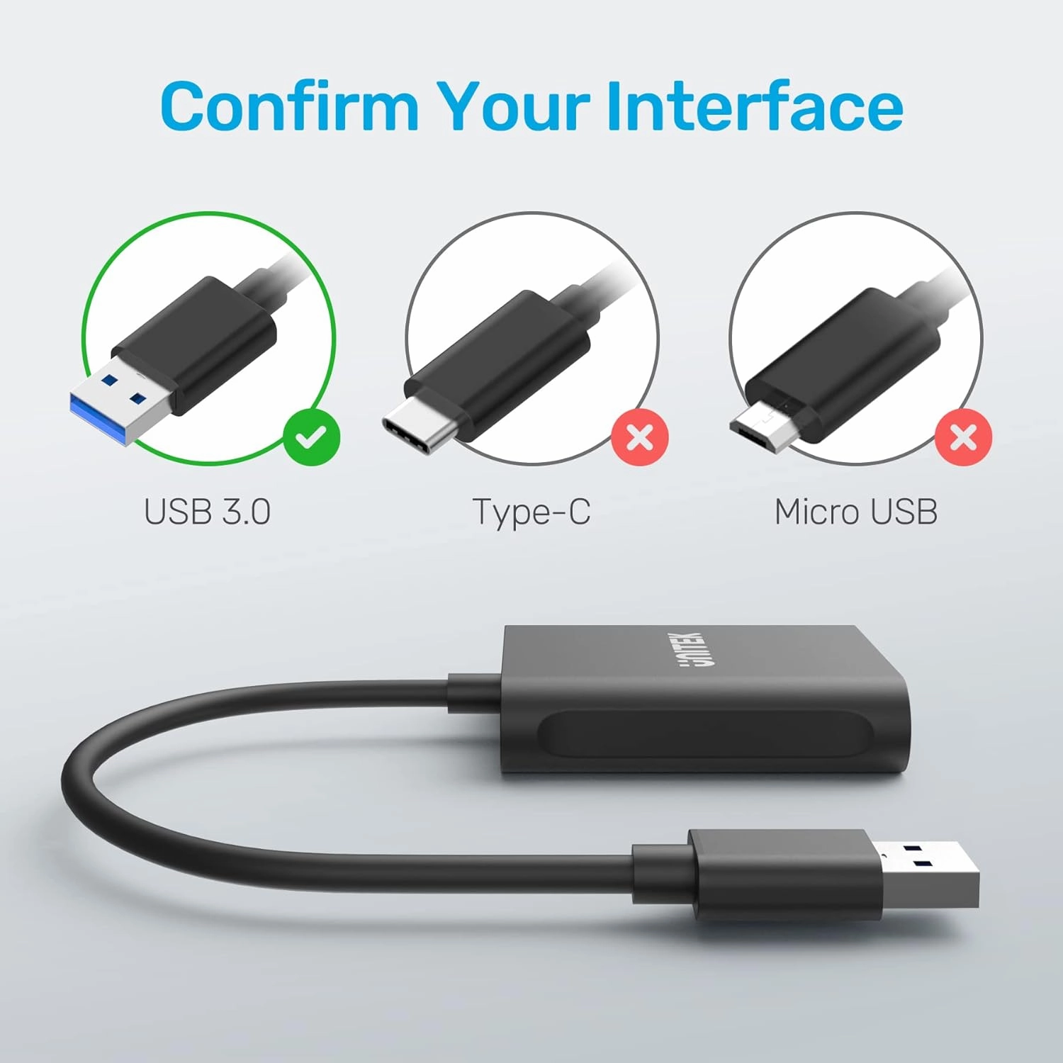 USB Card Reader, UNITEK 3-Slot USB 3.0 Compact Card Reader, Read 3 Cards Simultaneously, Aluminum SD Micro SD CF Card Adapter