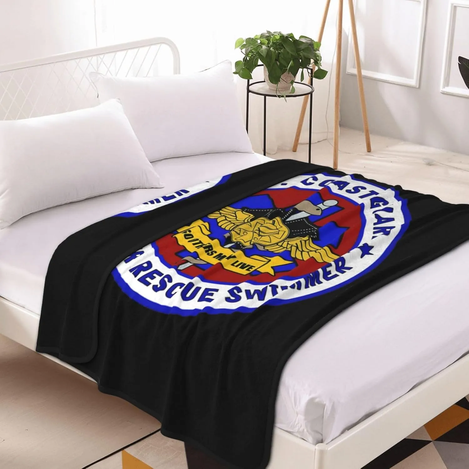 USCG Asts (Helicopter Rescue Swimmers) Double Layer Double Sided Blanket 60x80 inches, Warm Blanket, air Conditioning Blanket, Sofa Blanket