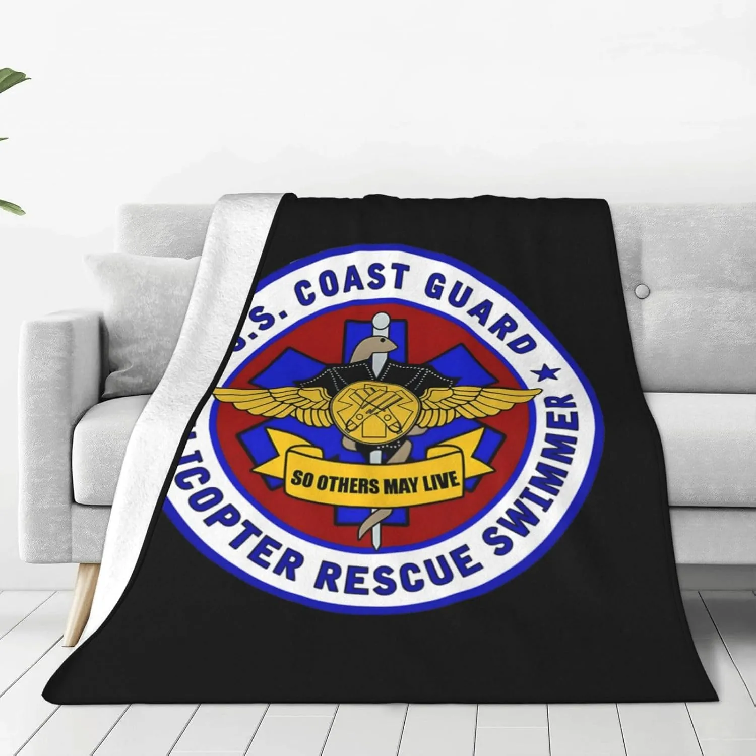 USCG Asts (Helicopter Rescue Swimmers) Super Soft Blanket, Warm Blanket, air Conditioning Blanket, Sofa Blanket 80"x60"