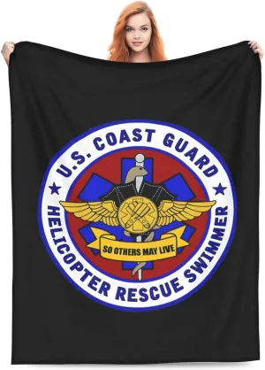 USCG Asts (Helicopter Rescue Swimmers) Super Soft Blanket, Warm Blanket, air Conditioning Blanket, Sofa Blanket 80"x60"
