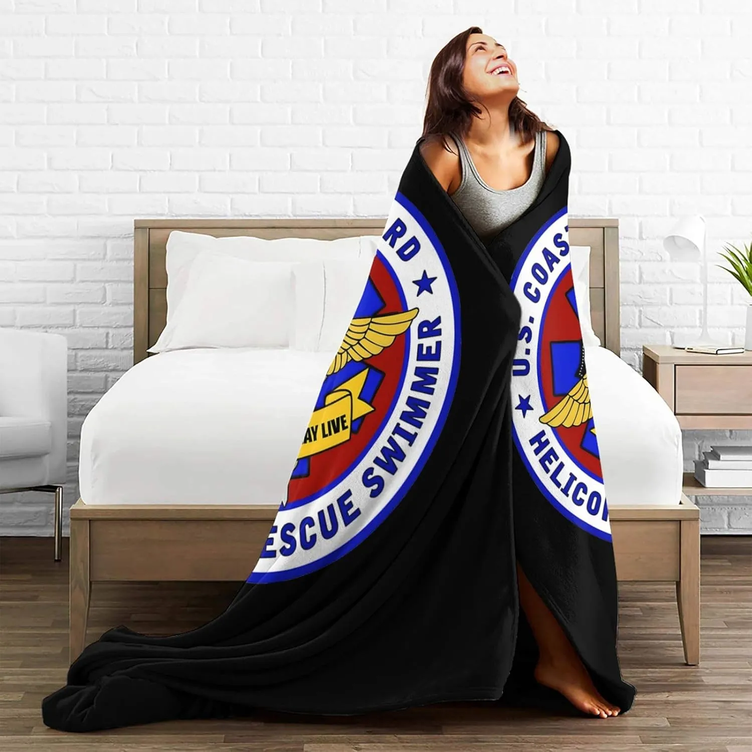 USCG Asts (Helicopter Rescue Swimmers) Super Soft Blanket, Warm Blanket, air Conditioning Blanket, Sofa Blanket 80"x60"