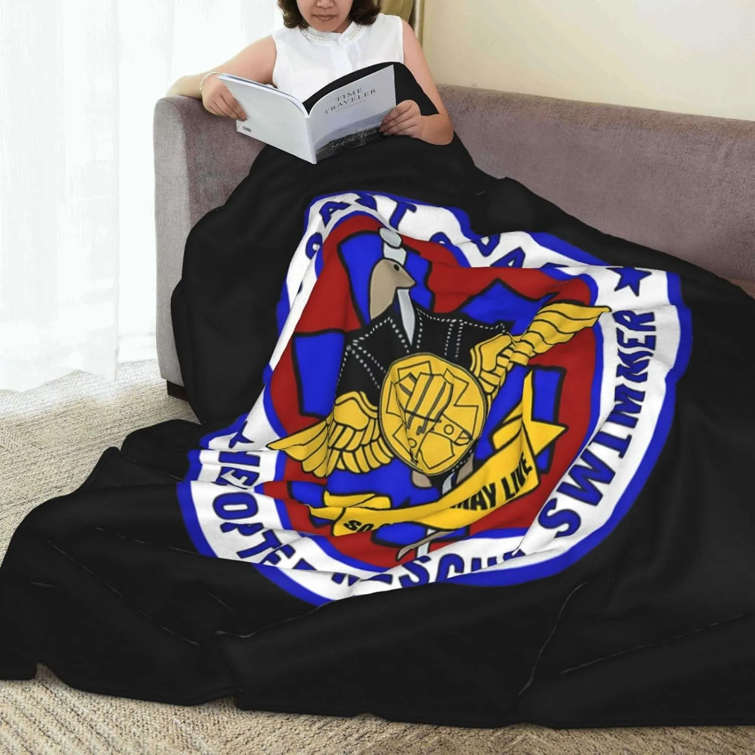 USCG Asts (Helicopter Rescue Swimmers) Super Soft Blanket, Warm Blanket, air Conditioning Blanket, Sofa Blanket 80"x60"