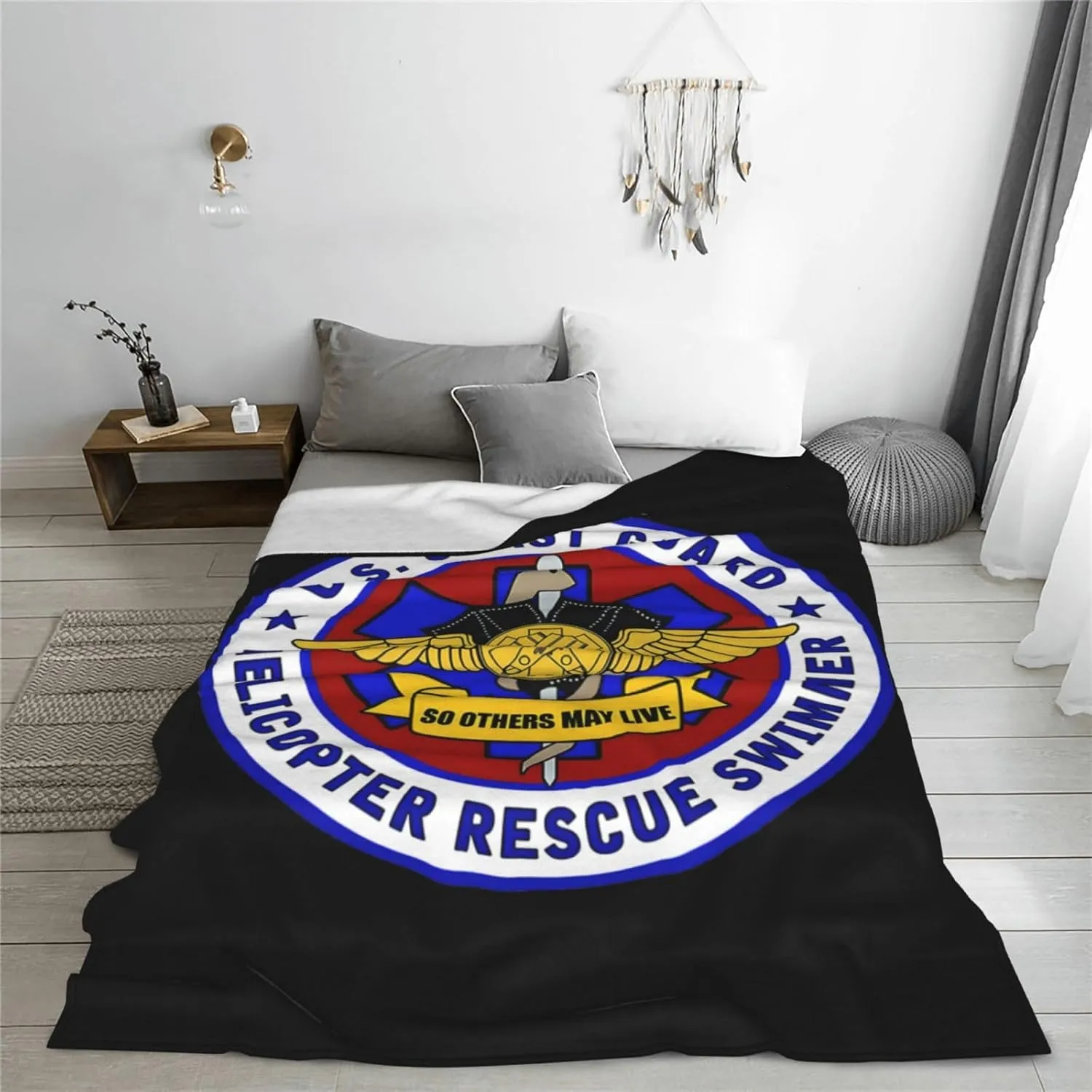 USCG Asts (Helicopter Rescue Swimmers) Super Soft Blanket, Warm Blanket, air Conditioning Blanket, Sofa Blanket 80"x60"