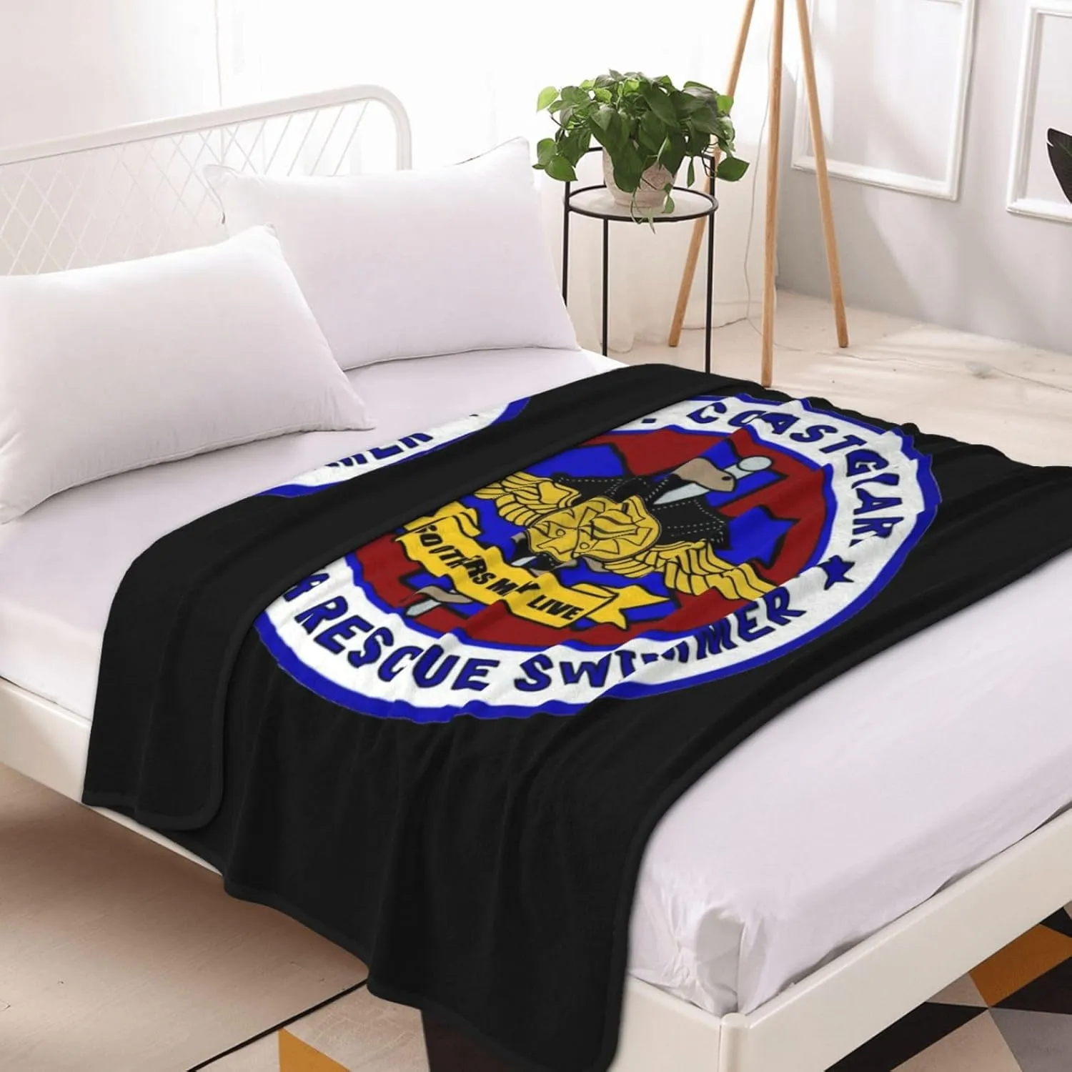 USCG Asts (Helicopter Rescue Swimmers),Blanket 60x80 inches Double Layer Double Sided, Warm Blanket, Sofa Blanket, air Conditioning Blanket