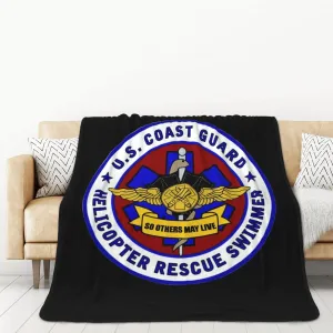 USCG Asts (Helicopter Rescue Swimmers),Blanket 60x80 inches Double Layer Double Sided, Warm Blanket, Sofa Blanket, air Conditioning Blanket