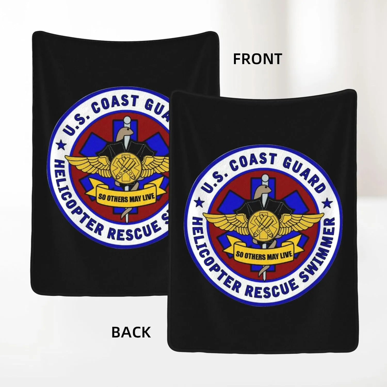 USCG Asts (Helicopter Rescue Swimmers),Blanket 60x80 inches Double Layer Double Sided, Warm Blanket, Sofa Blanket, air Conditioning Blanket
