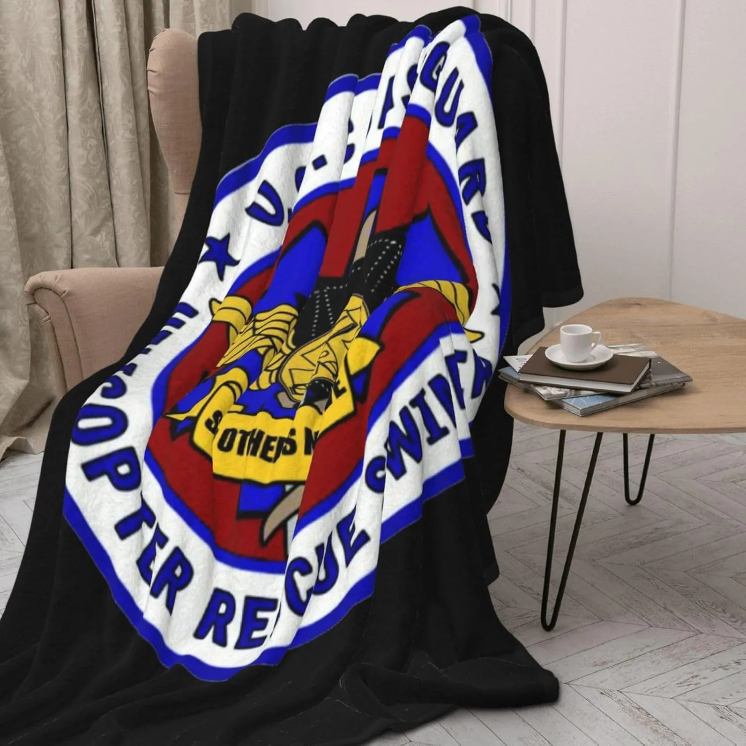 USCG Asts (Helicopter Rescue Swimmers),Blanket 60x80 inches Double Layer Double Sided, Warm Blanket, Sofa Blanket, air Conditioning Blanket