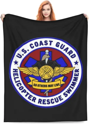 USCG Asts (Helicopter Rescue Swimmers),Super Soft Blanket, Winter Warm Blanket, Sofa Blanket, air Conditioning Blanket 80"x60"