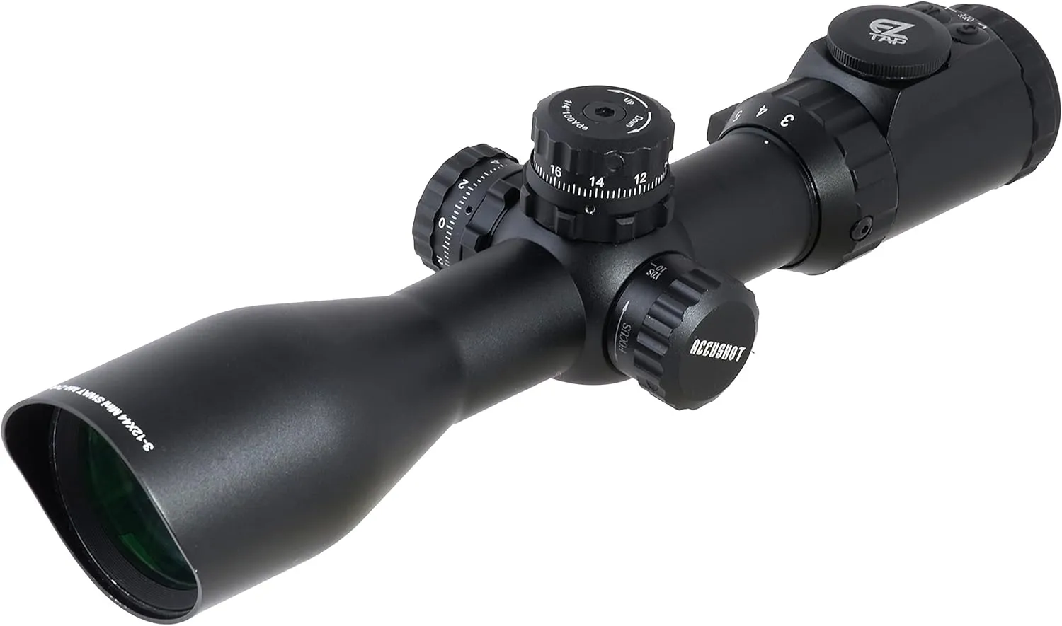 UTG 3-12X44 30mm Compact Scope, AO, 36-color Mil-dot, Rings , Black