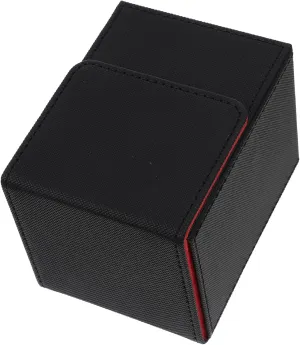 Vaguelly Pu Leather Game Card Organizer Case Compact Deck Storage Box for Trading Cards Smooth Edges Lightweight Portable for Collectors and Gamers Design
