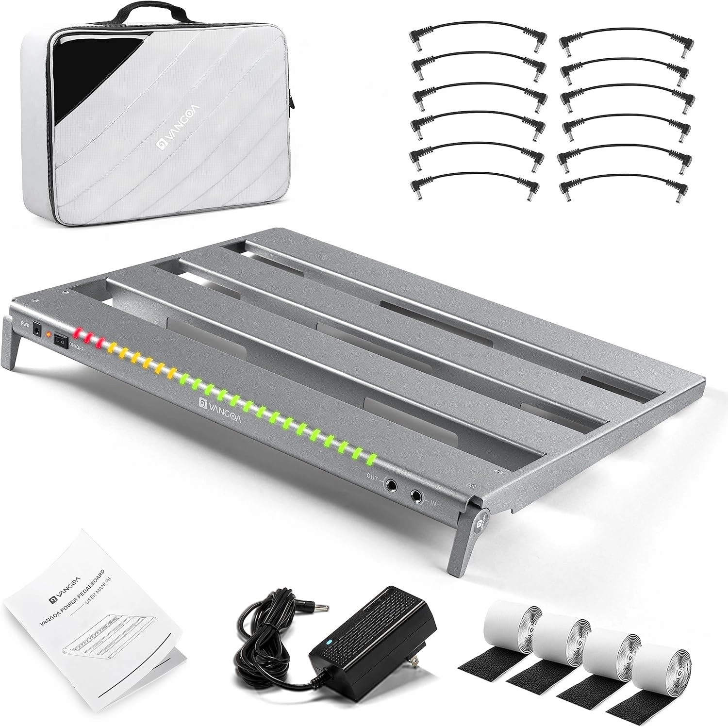Vangoa Pedal Board with Upgraded Power Supply, PD-M