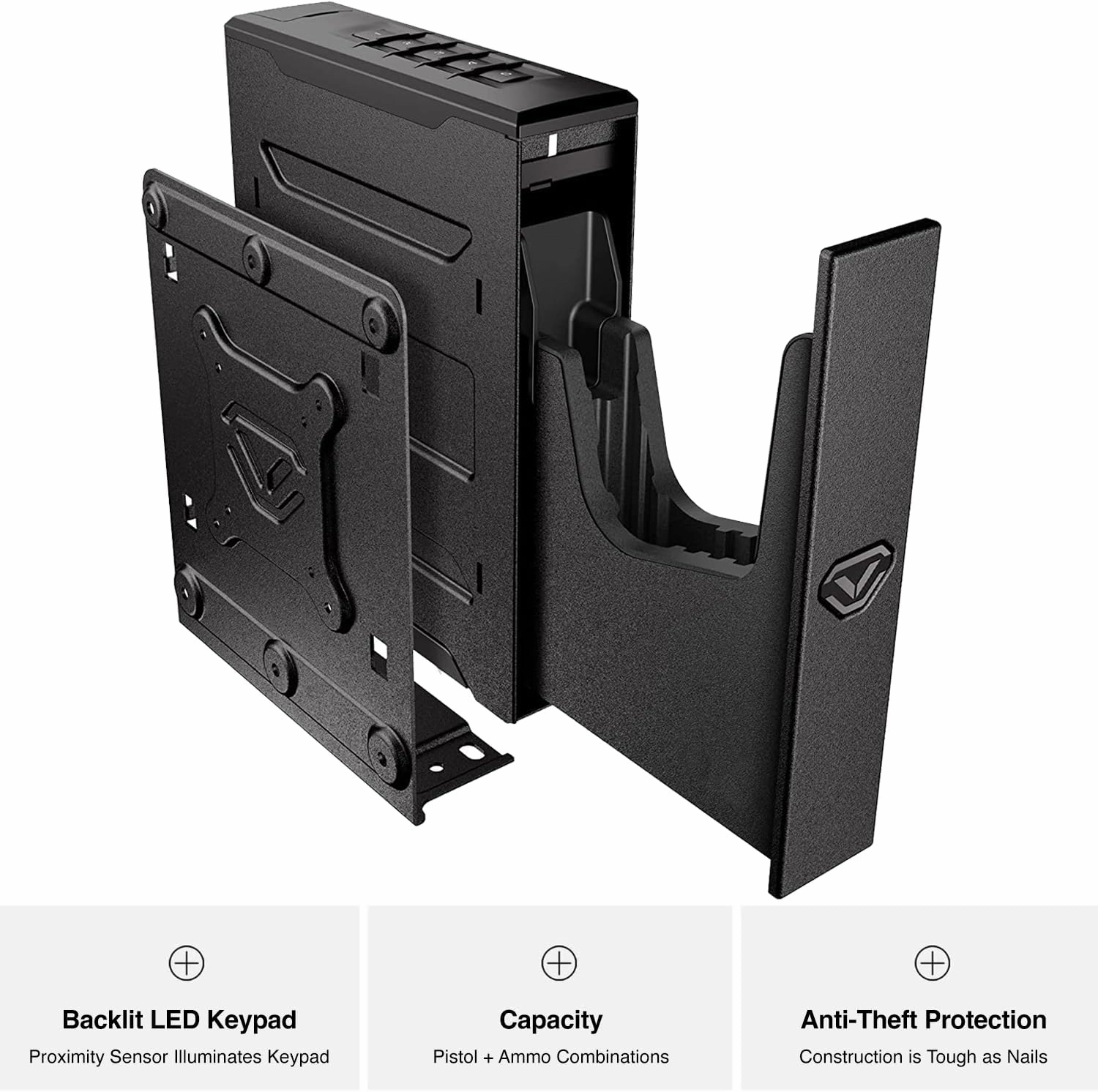 VAULTEK Essential Series Quick Access Handgun Safe with Auto Open Door and Rechargeable Lithium-ion Battery (SE20) (Slider Safe)