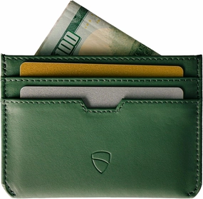 Vaultskin MOORGATE Slim Card Holder - Minimalist Leather Wallet, RFID Blocking Sleeve, Fits Front Pocket, for Men and Women