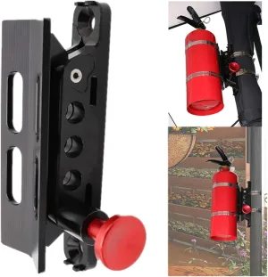Vehicle Universal Quick Release Roll Bar Fire Extinguisher Mount Holder Compatible with for Jeep Wrangler Gladiator Ford Bronco UTV Polaris RZR Can Am ATV,Adjustable, Aluminum