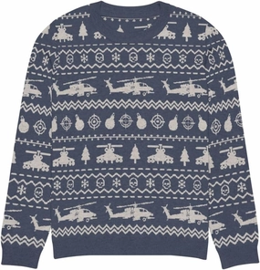 Vertical Speed Apache Pilots Don’t Do Ugly Christmas Sweaters, Knitted crew neck sweater