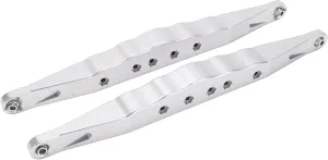 VGEBY RC Aluminum Alloy Rear Lower Trailing Arms with Hollow Bottom Design for SUPER2.0 1/6 RC Short Course Off Road Car, Adjustable, Stainless Steel, Screw Locking Fixing (Silver)