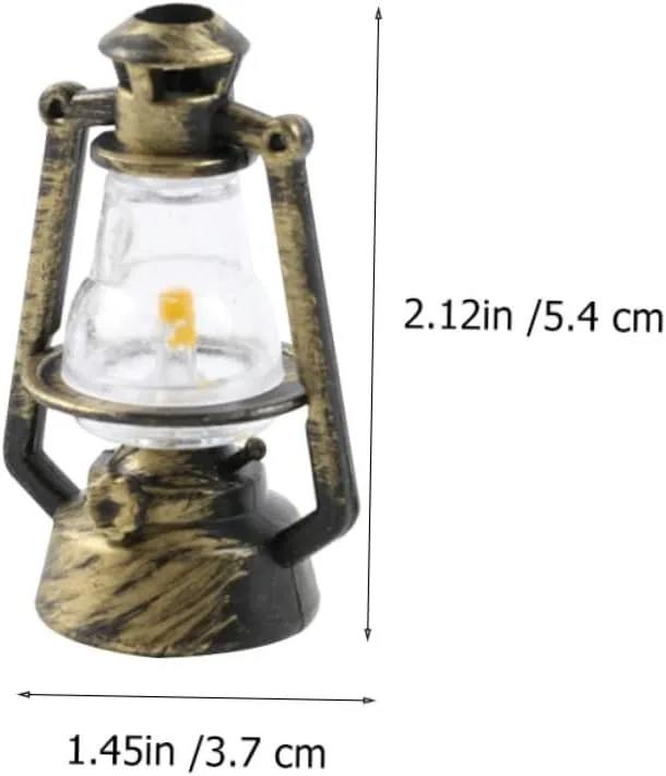 VICASKY 2sets Mini Doll House Kerosene Lights Retro Decorative Lamps for Micro Landscape DIY Model Furniture Accessories for Miniature Dollhouse Decor and Collectors 10pcs*2