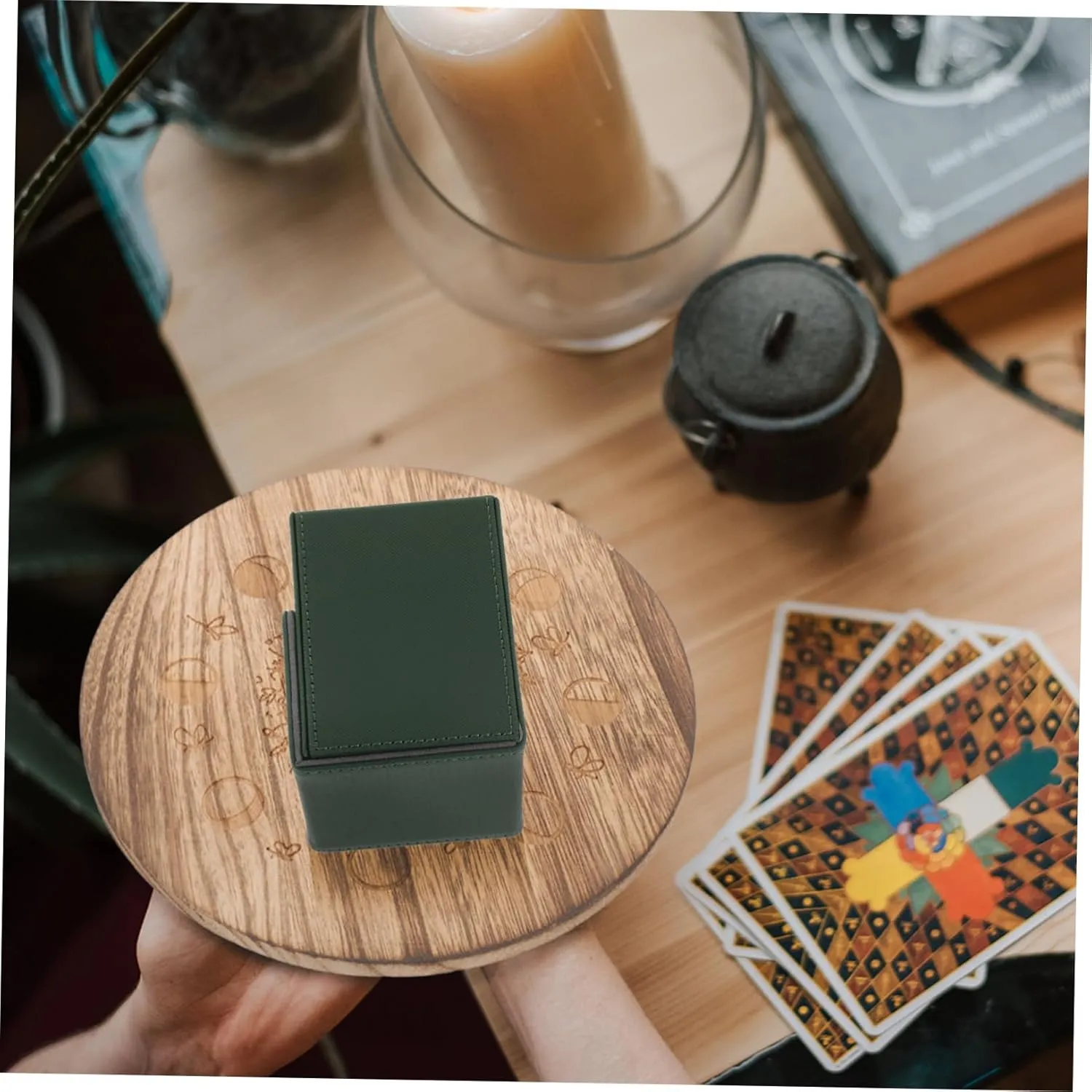 VICASKY 4pcs Game Cards Storage Holder Pu Case for Trading Cards Organizer Scratch-resistant Compact Size
