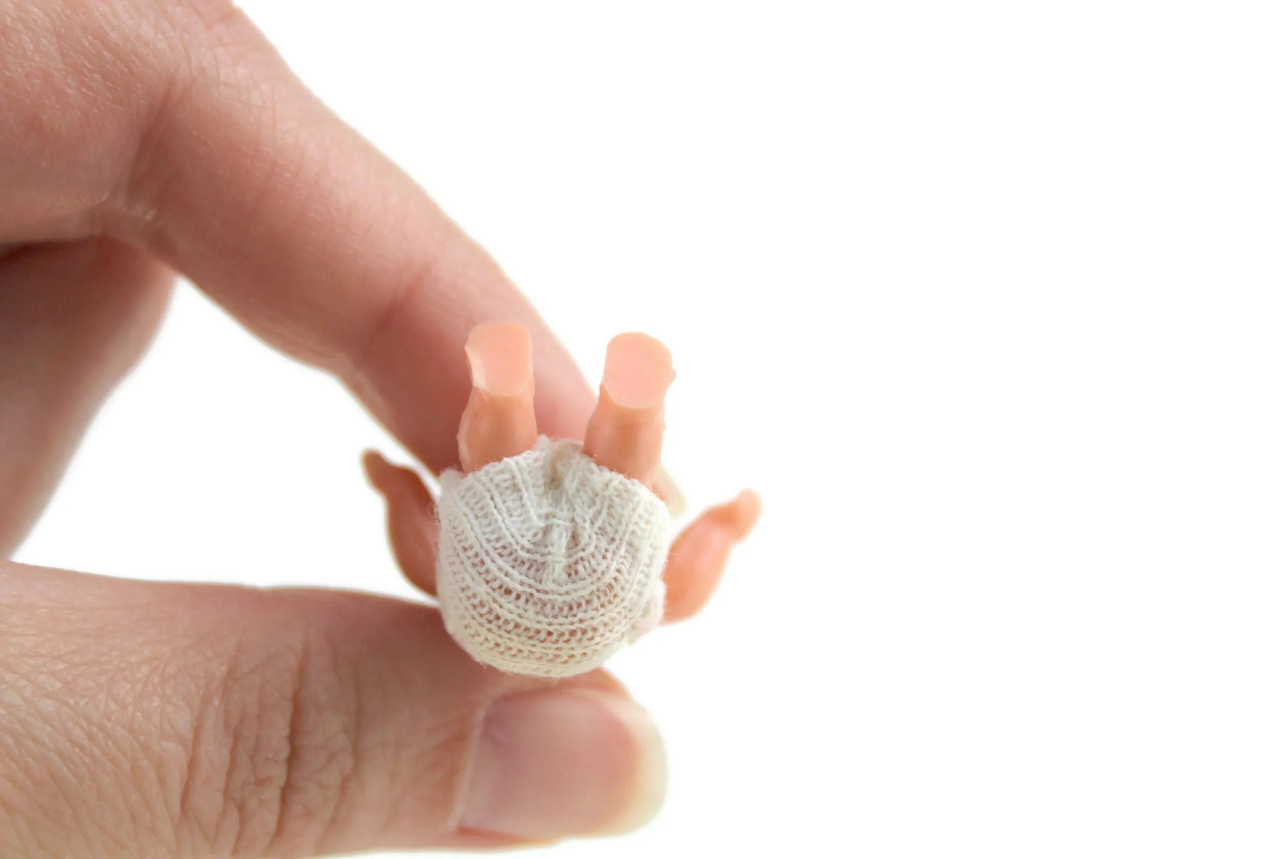 Vintage 1:12 Miniature Dollhouse Baby Doll Figurine with Diaper