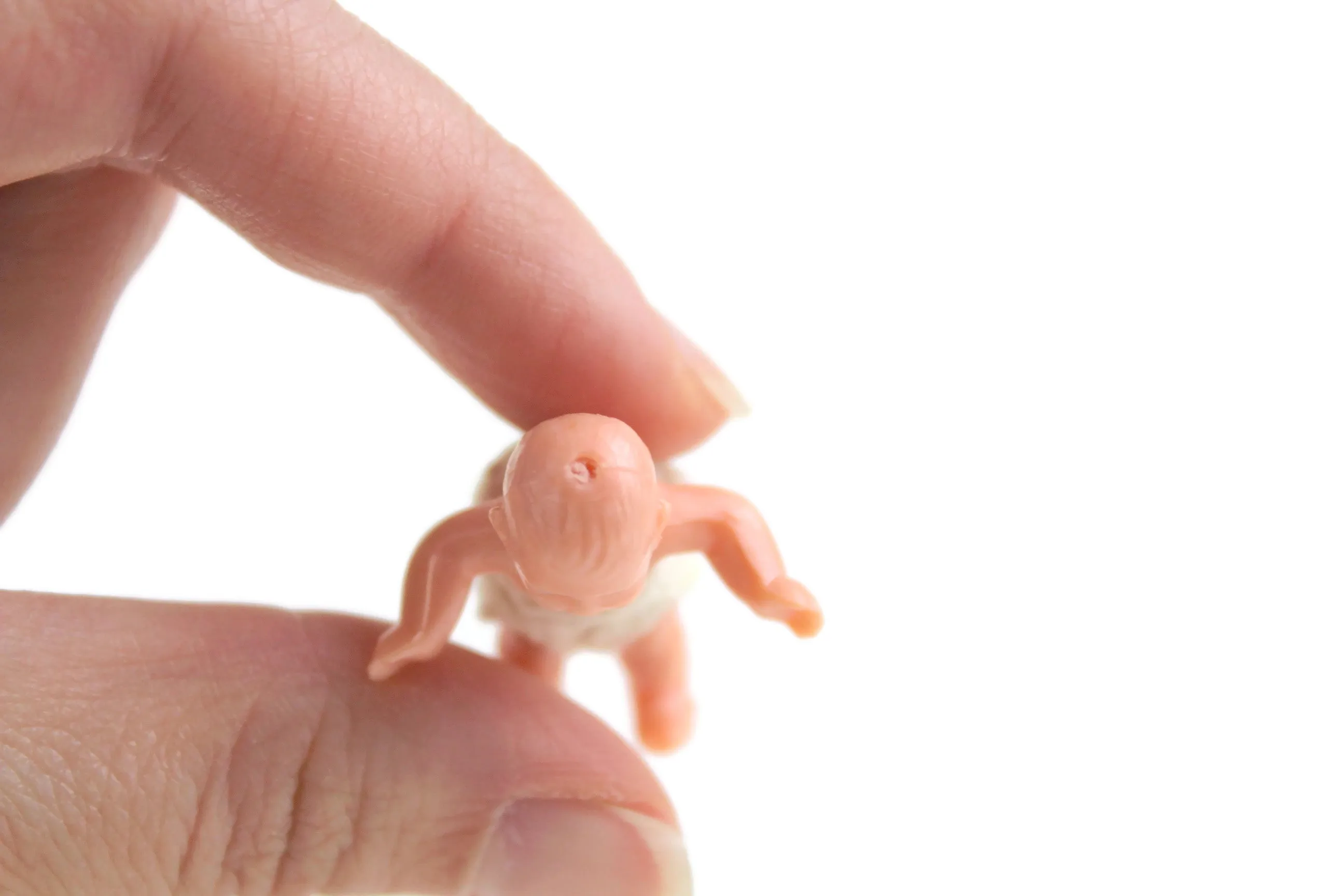Vintage 1:12 Miniature Dollhouse Baby Doll Figurine with Diaper