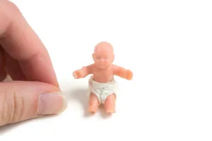 Vintage 1:12 Miniature Dollhouse Baby Doll Figurine with Diaper