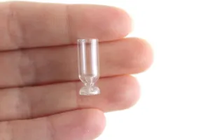 Vintage 1:12 Miniature Dollhouse Clear Glass Vase