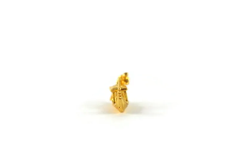 Vintage 1:12 Miniature Dollhouse Gold Brass Gondola Boat Figurine