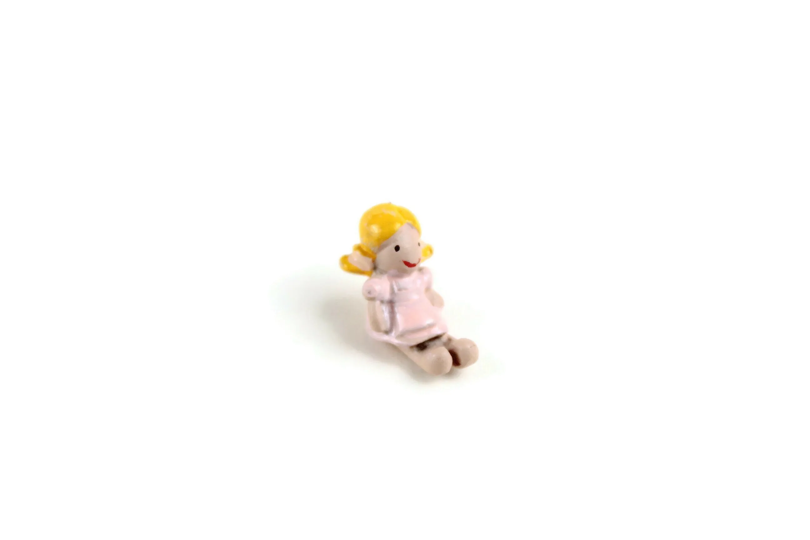 Vintage 1:12 Miniature Dollhouse Micro Mini Baby Doll Toy Figurine