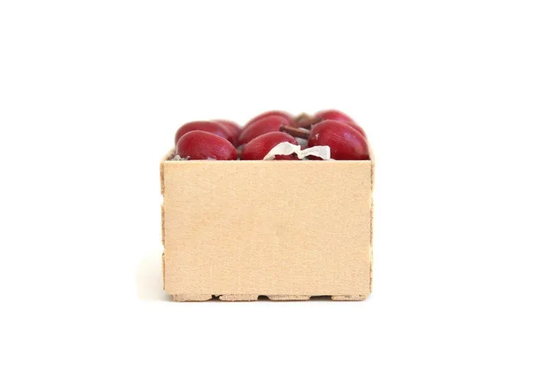 Vintage 1:12 Miniature Dollhouse Wooden Crate of Apples