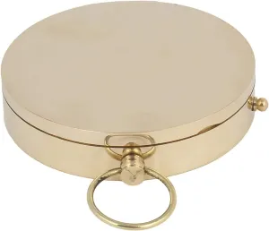 Vintage Style Brass Pocket Compass, Flip-Top Lid, Nautical Navigation Instrument